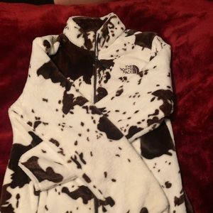 North face cow print jacket